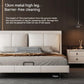 Bed-Modern Minimalist-Genuine Leather-Cream